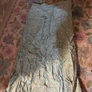 Brandy Melville Green Floral Skirt